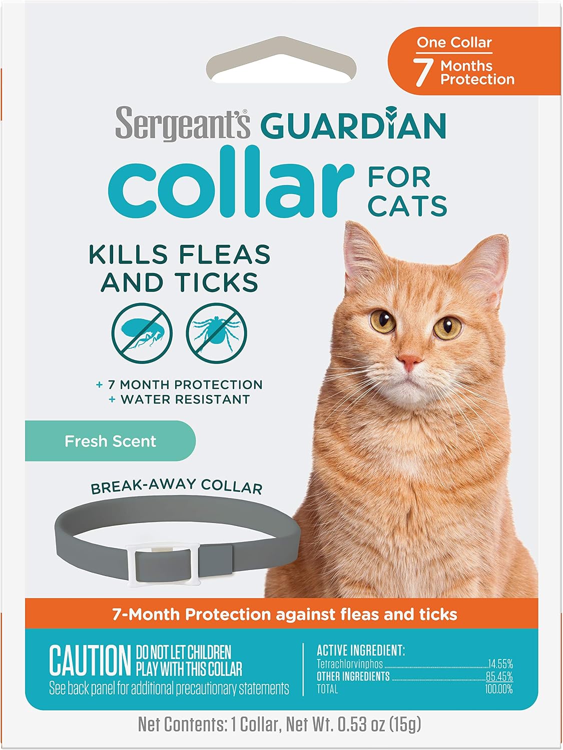 Close up of Sergeant's Guardian cat flea collar buckle