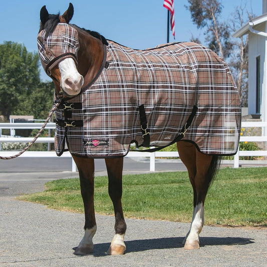 Kensington premium miniature horse fly sheet in Kentucky Blue color profile view