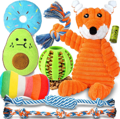 Zeaxuie 9 pack puppy toy set front view