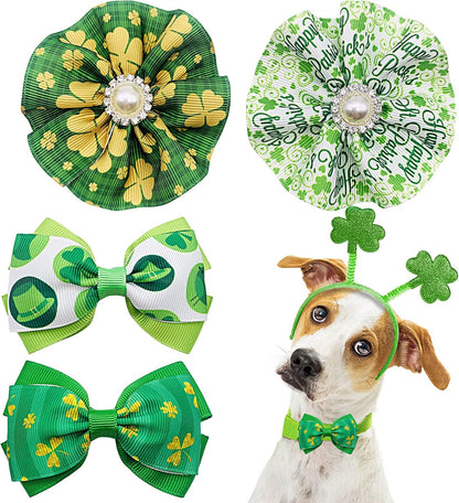 PET SHOW 4pcs Small Dogs Collar Flowers and Bows Charms For Festival Holiday Party Cats Rabbits Slides on Collars Leashes Puppies Medium Dog Collar Attachment - Image 11