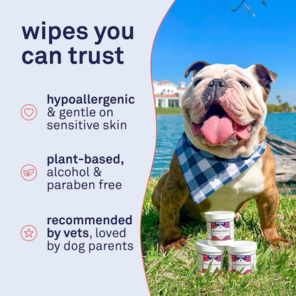 Petpost wrinkle wipes ingredients list featuring coconut oil