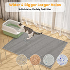 Demonstration of the waterproof bottom layer of the Pieviev cat mat preventing liquid stains.
