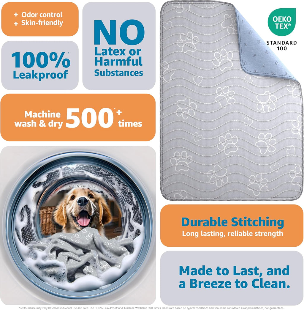 Improvia waterproof puppy mat non-slip gel backing detail