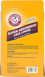 Arm and Hammer small animal cage liners package back details