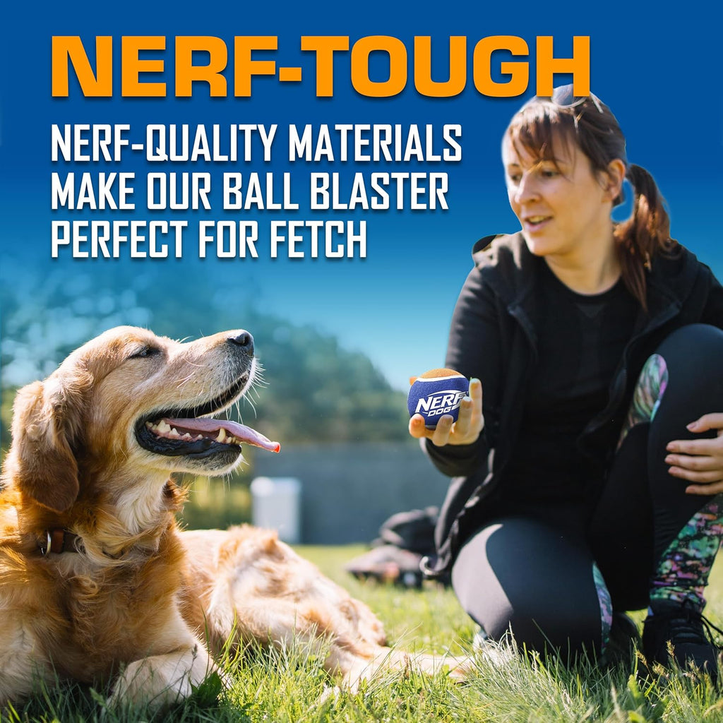 Three squeaky tennis balls included in the Nerf Dog set