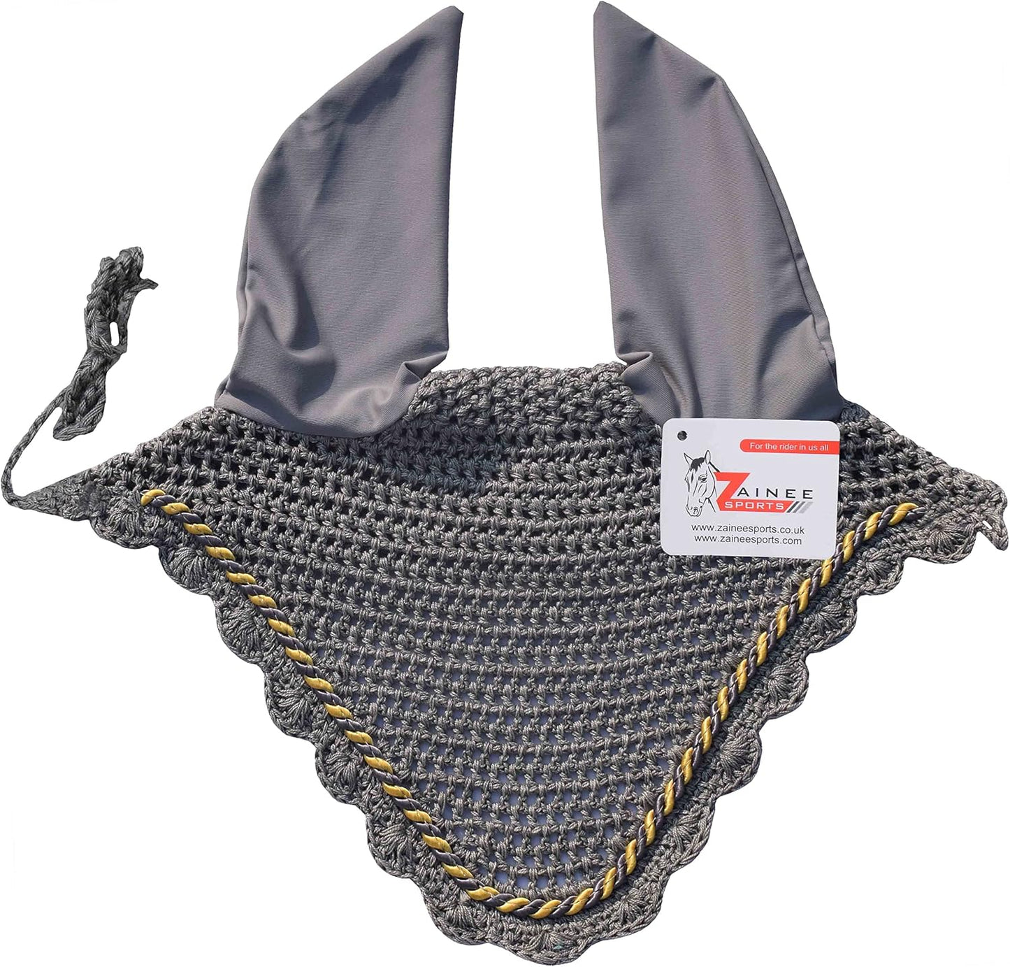Horse Ear Bonnet for Horses Breathable Crochet Riding Bonnet with Stretch Lycra Ears, 29 Colors to Match Your Tack, Pony Cob Full X-Full Equestrian Zainee Sports (Dark Gray/Charcoal, Horse/Full) - Image 12
