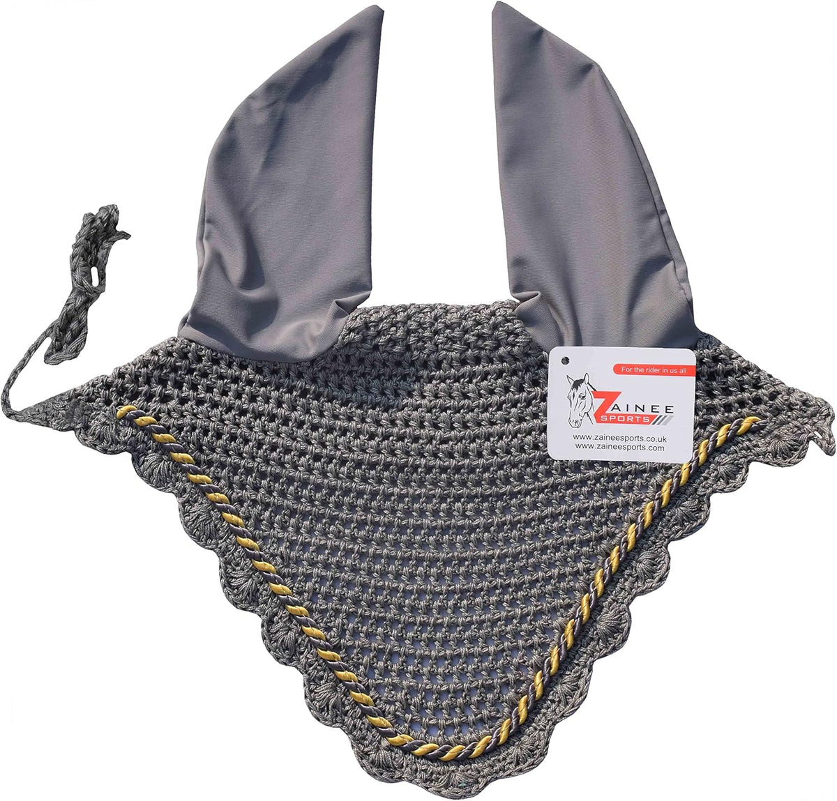 Horse Ear Bonnet for Horses Breathable Crochet Riding Bonnet with Stretch Lycra Ears, 29 Colors to Match Your Tack, Pony Cob Full X-Full Equestrian Zainee Sports (Dark Gray/Charcoal, Horse/Full) - Image 12