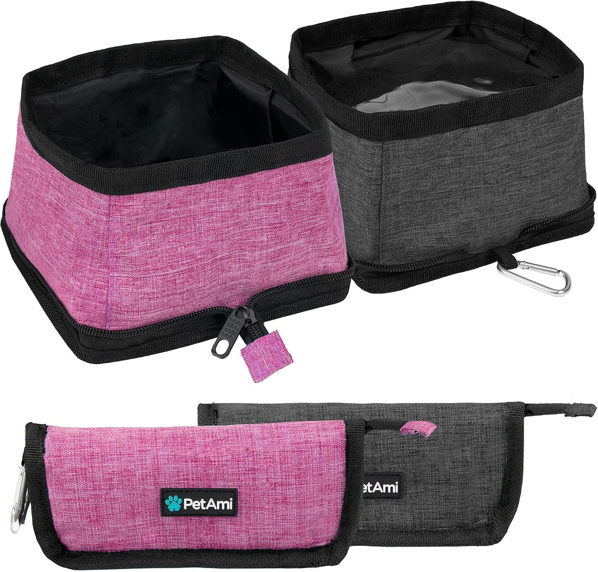 PetAmi Collapsible Dog Bowls 2 Pack, Food and Water Bowls Travel Set, Portable Pet Dish No Spill, Foldable Lightweight BPA Free Leakproof Bowls, Camping Hiking Walking Outdoor Gear Accessories, Blue - Image 9