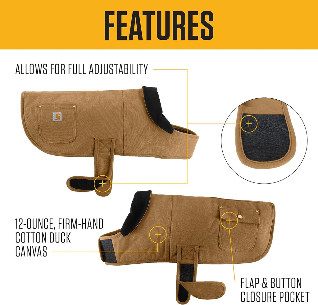 Carhartt dog chore coat quilted lining and corduroy collar detail