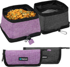 PetAmi Collapsible Dog Bowls 2 Pack, Food and Water Bowls Travel Set, Portable Pet Dish No Spill, Foldable Lightweight BPA Free Leakproof Bowls, Camping Hiking Walking Outdoor Gear Accessories, Blue - Image 11