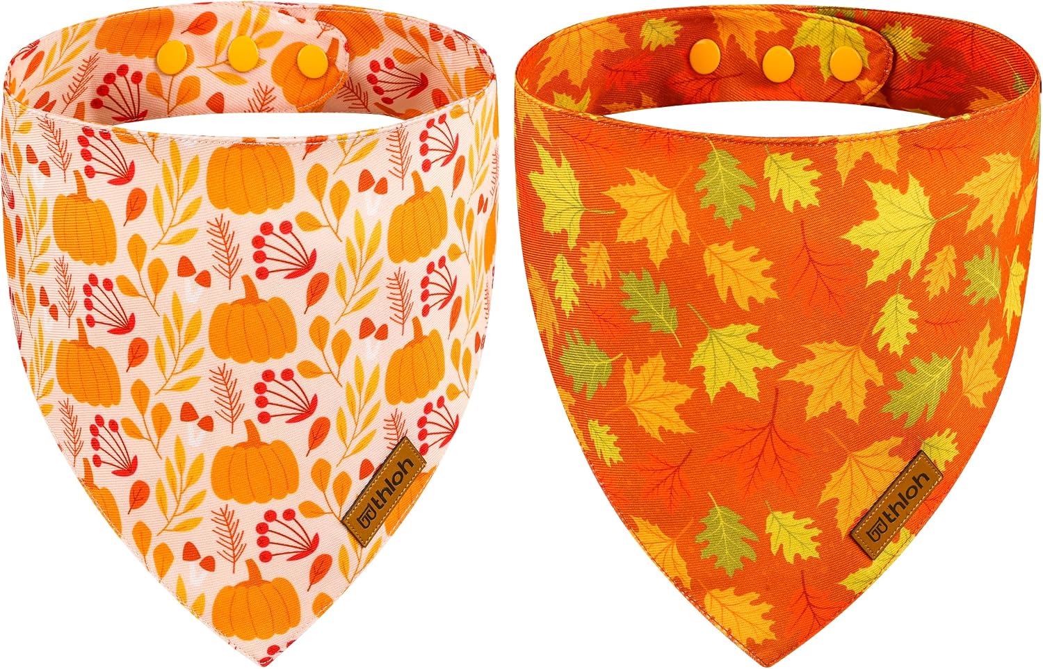 THLOH dog bandanas folded set of two