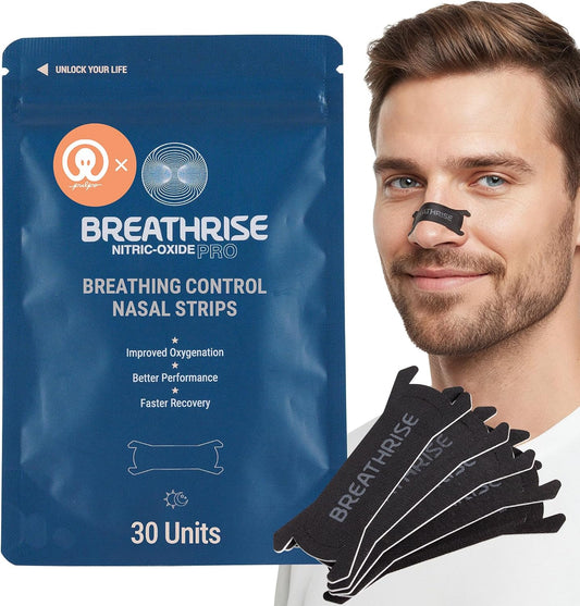 Pulpo x Breathrise Control Nose Strips front view packaging for nasal airflow support