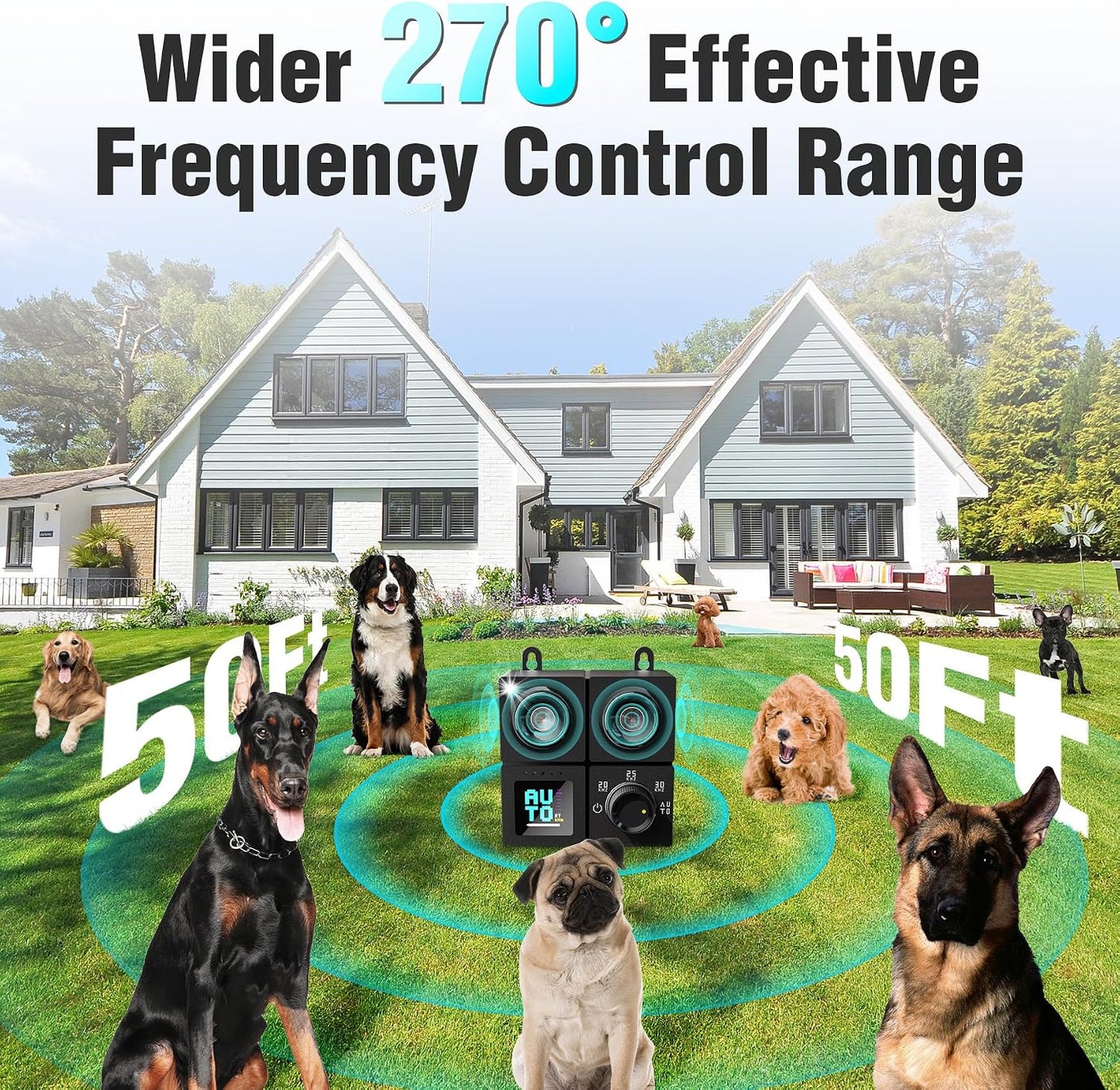 Side profile of Psituge ultrasonic dog training device