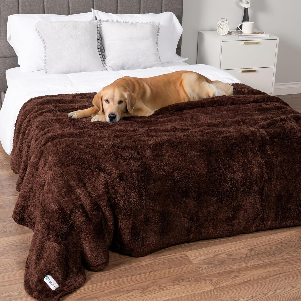 PetAmi Fluffy Waterproof Dog Blanket for Couch and Bed, Reversible Sherpa Pet Throw, Pee Proof Furniture Protector Sofa Cover, Washable Cat Blanket for Small Medium Dogs and Cats (Pink Blush, 24x32) - Image 11