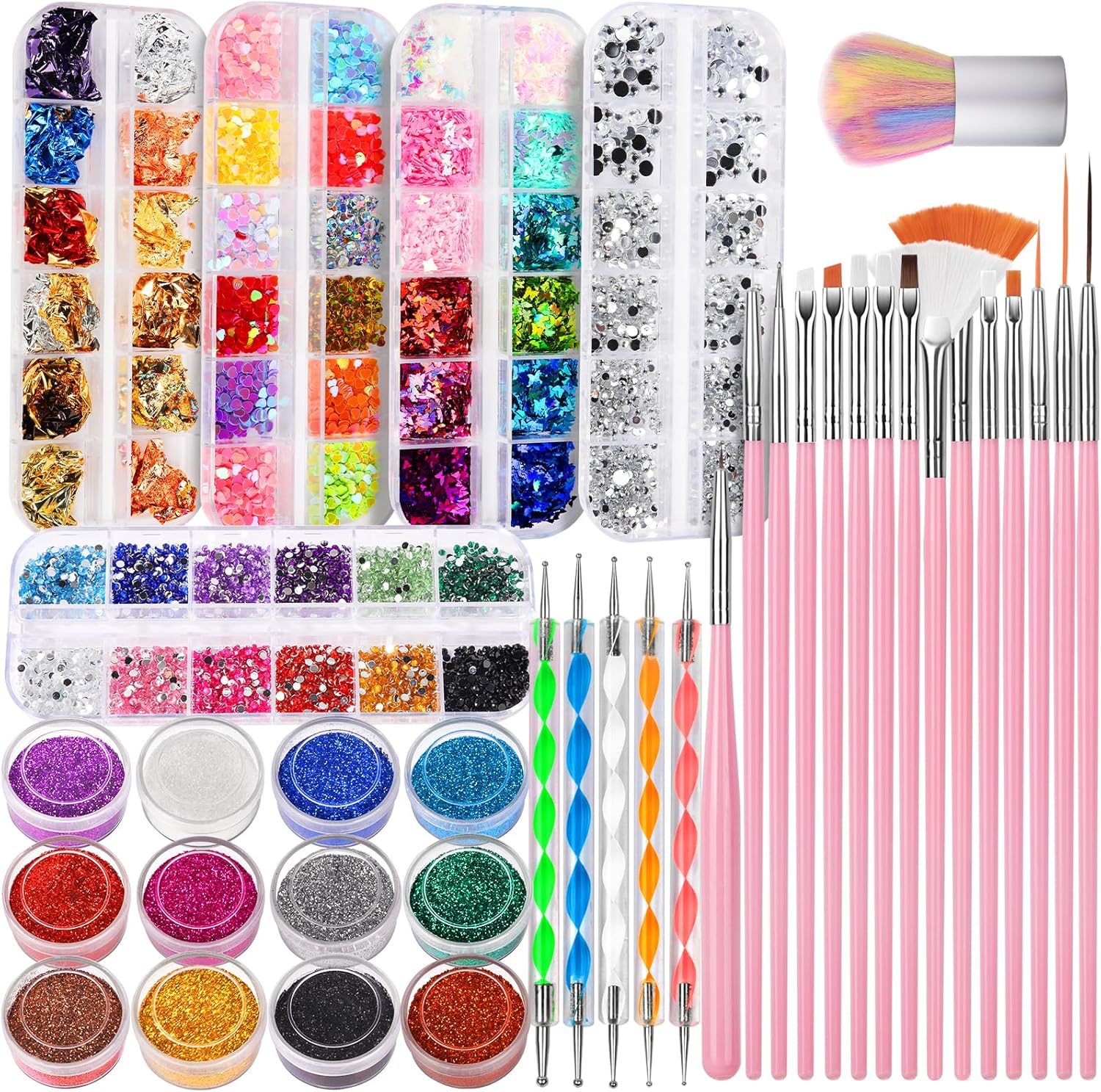 FANDAMEI Nail Art Kit complete professional salon set layout view