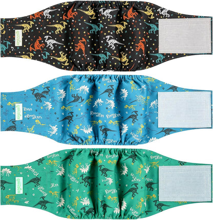 wegreeco Washable Male Dog Belly Band (Stylish Pattern) - Pack of 3 - Dog Diapers Male - Washable Male Dog Belly Wrap (Interstellar, Medium) - Image 11