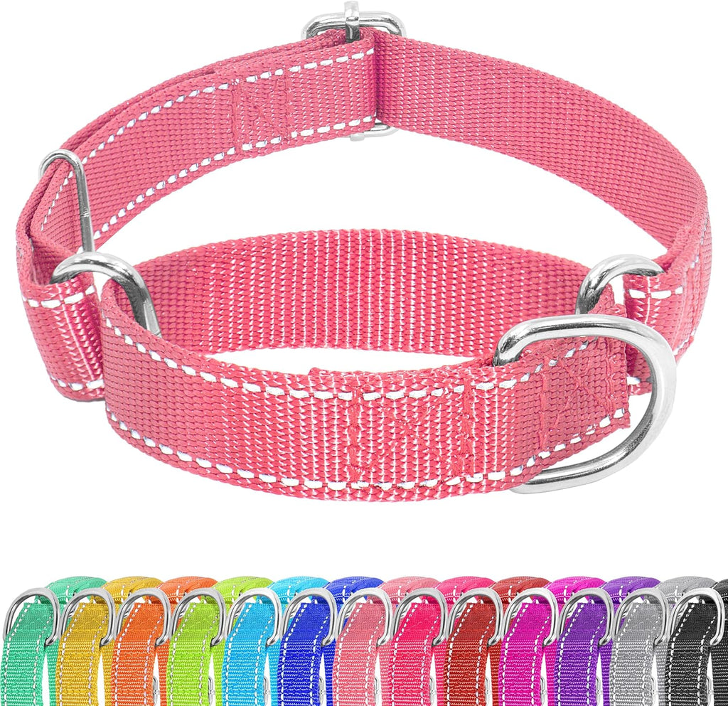Seyezo Martingale Dog Collar - Adjustable No Buckle, Reflective Heavy Duty Nylon No Pull Collar for Small to Large Dogs, XS, Green - Image 10