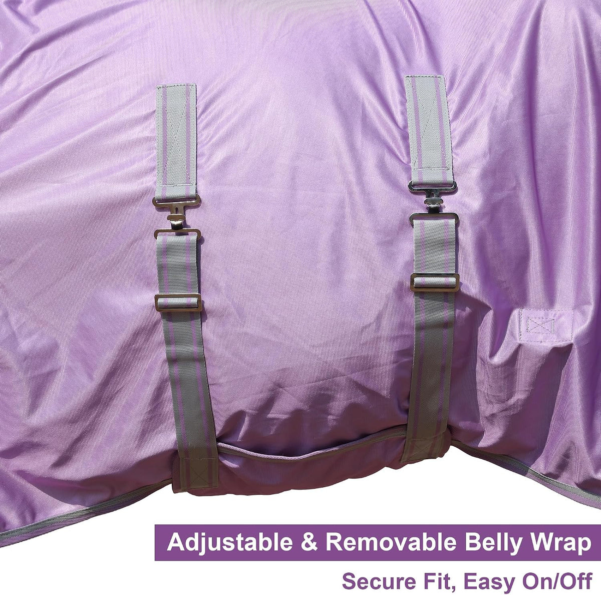 Detailed view of Leaforest equine fly sheet mesh fabric
