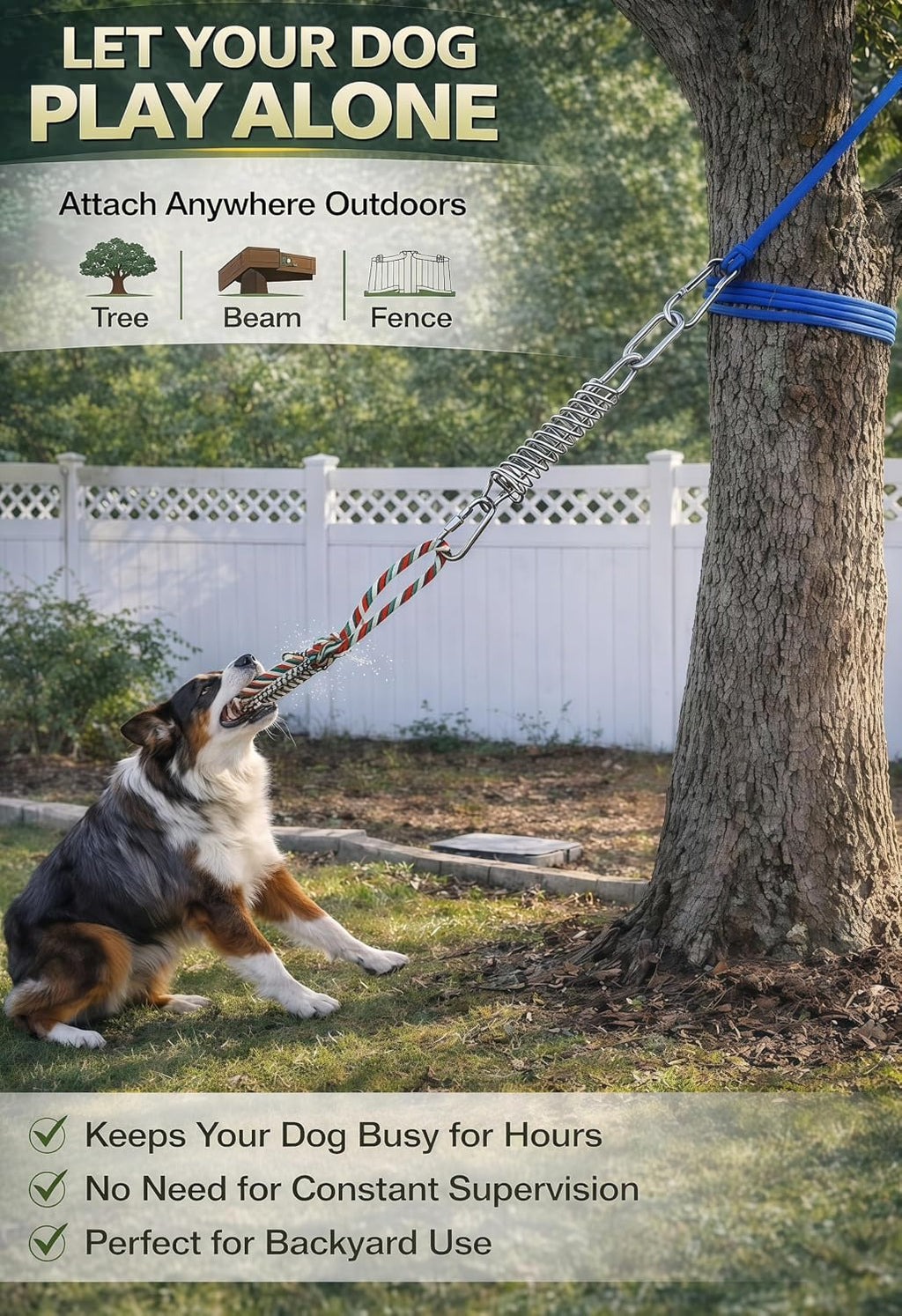 Two colorful thick cotton chew ropes included in the HOPET dog fitness kit for aggressive chewers