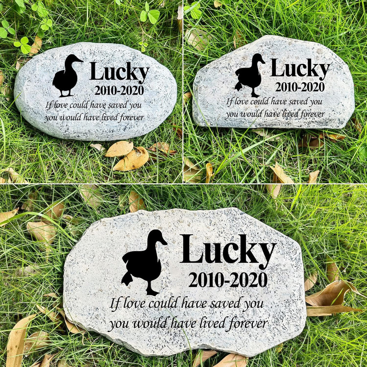 Zatanmulo Personalized Pet Memorial Stone, Garden Memorial Stone Personalized, Cat Headstone, Cat Tombstone, Memorial Plaque Outdoor, Garden Stepping Stone (Cat) - Image 15