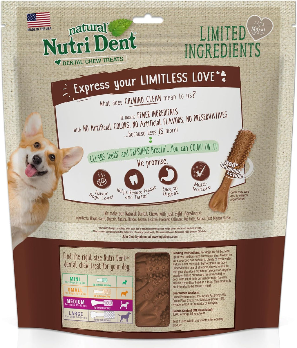 Authentic USA imported Nylabone Nutri Dent dental treats for fresh breath