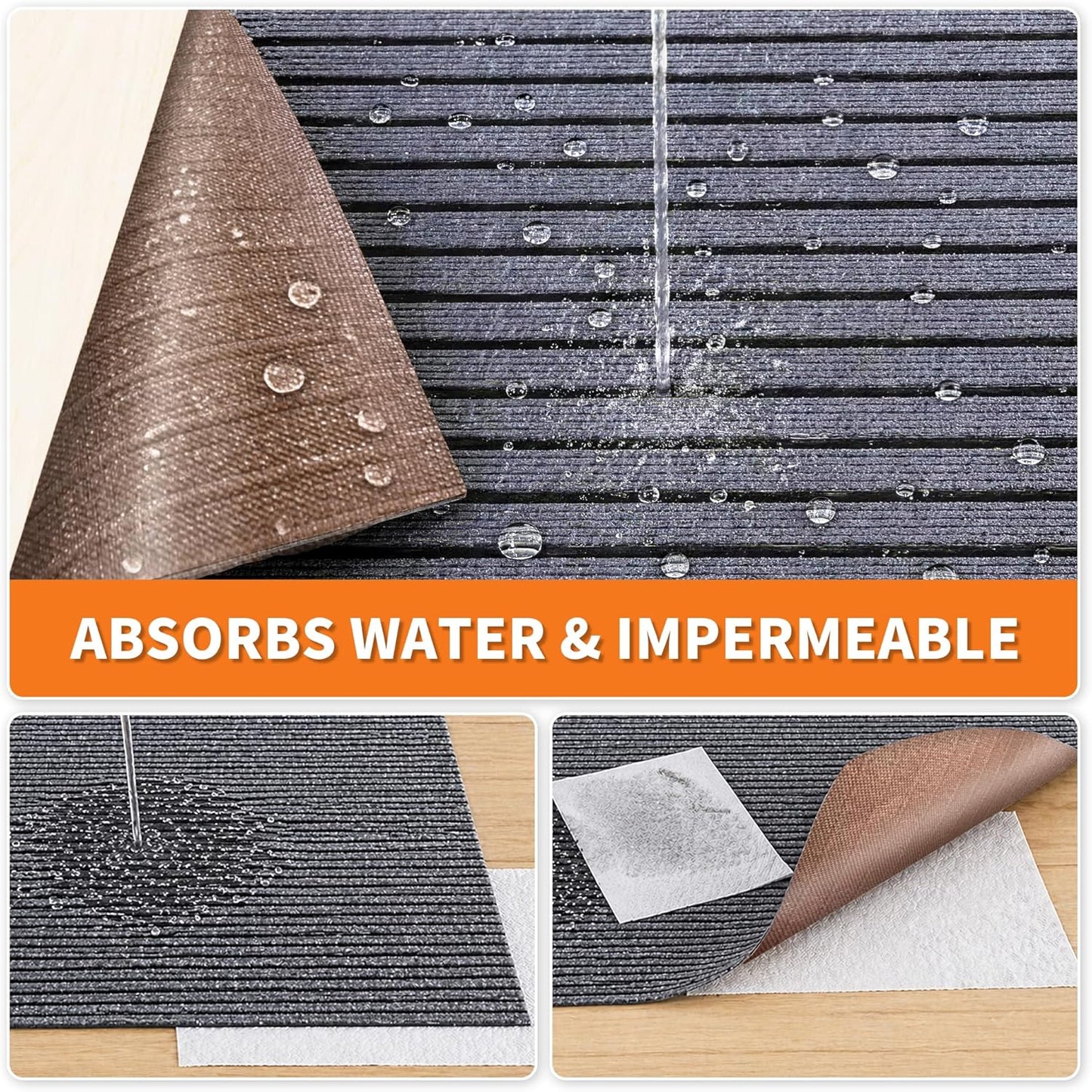 Close up of non-slip rubber base on Tempoak pet mat