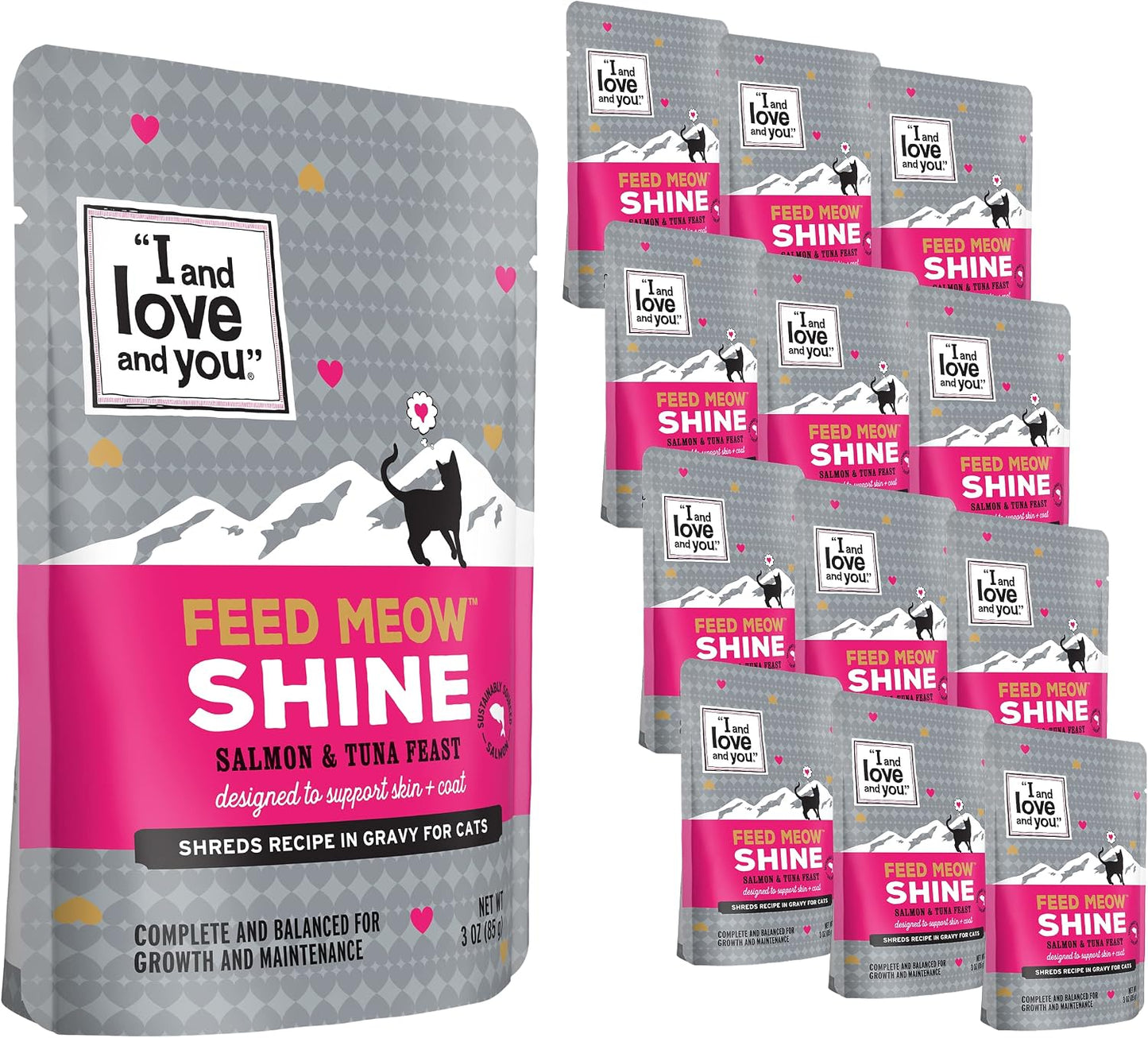 I AND LOVE AND YOU Feed Meow Tummy Wet Cat Food - Tuna + Pumpkin - Digestion Support, Grain Free, Shredded, 3oz Pack of 12 - Image 10