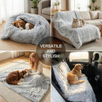 Soft faux-fur pet bedding accessory designed for crate training small puppies and indoor cats.