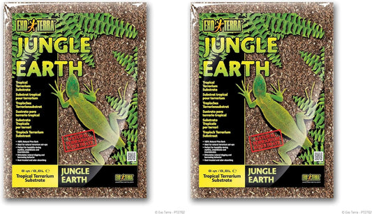 Exo Terra Jungle Earth terrarium substrate showing texture and pine bark