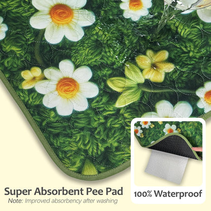 Washable Pee Pads for Dogs, Reusable Puppy Potty Training Pads, Ultra-Absorbent Thick Waterproof Leak-Proof Non-Slip Pads & Mat for Crate, Playpen, Floor, Whelping & Housebreaking , 2 Pack 18"x24" - Image 8