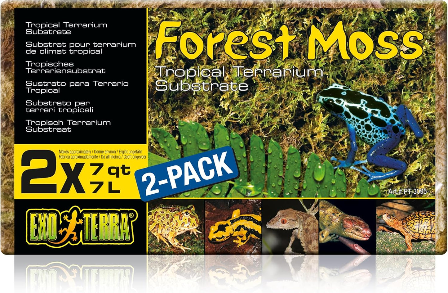 Exo Terra Forest Plume Moss 2-pack front view for terrariums