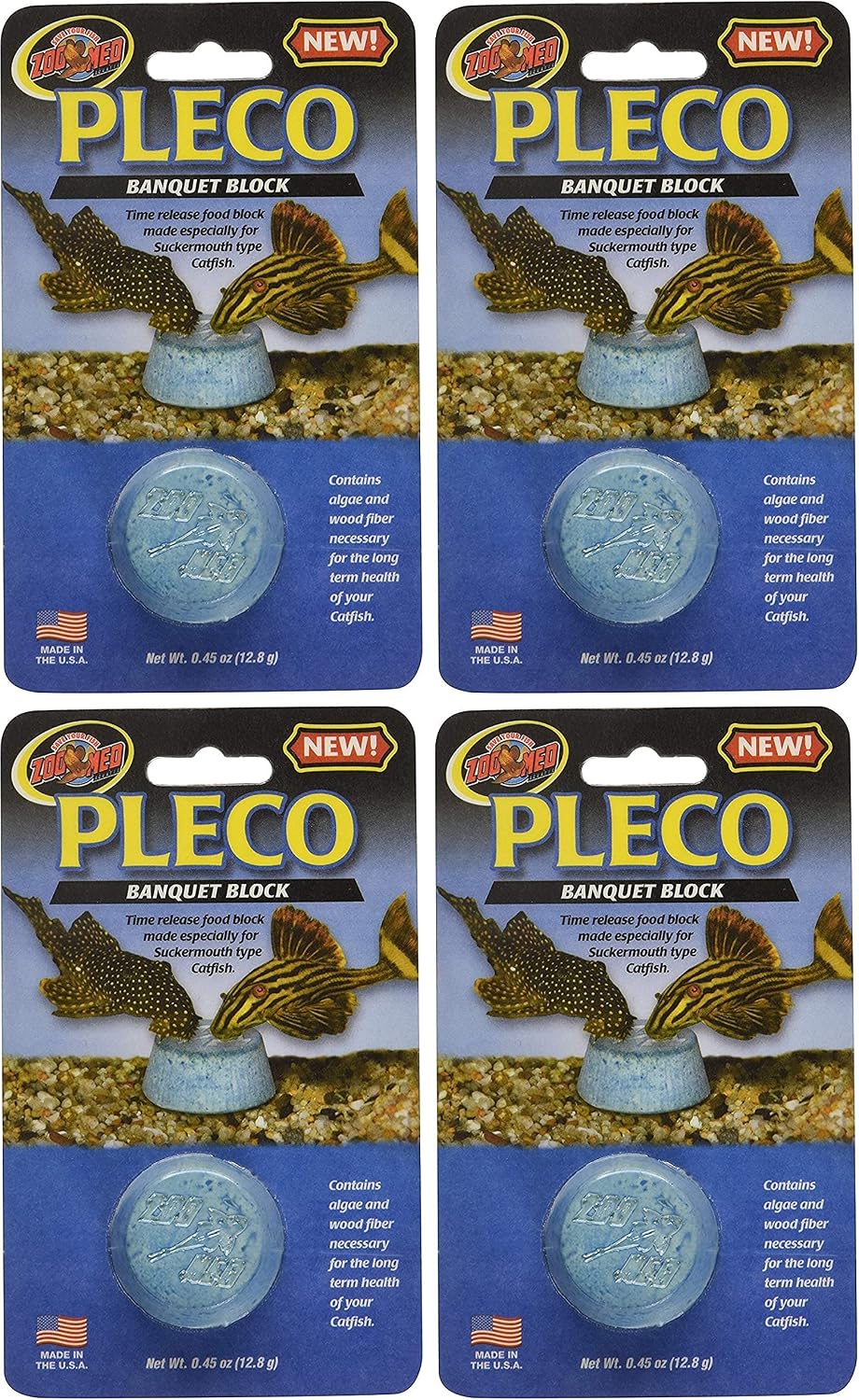 Zoo Med 0.45 ounce fish food block side profile