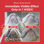 Close-up of the dense silicone bristles designed for feline chin acne exfoliation.