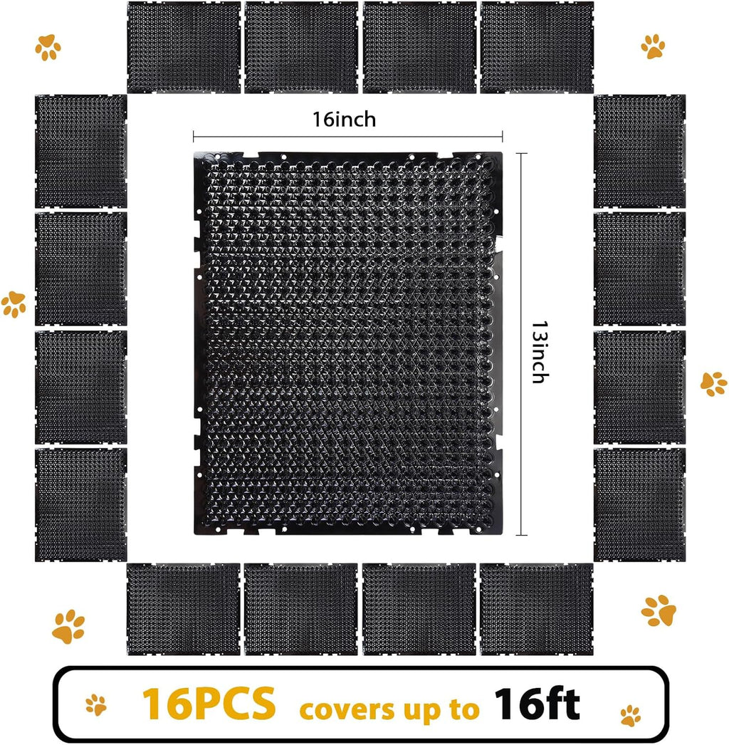 Flexible plastic spike mat close up detail