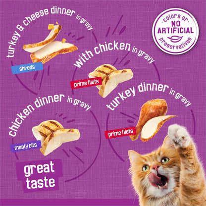 Purina Friskies Poultry Wet Cat Food Cans Display