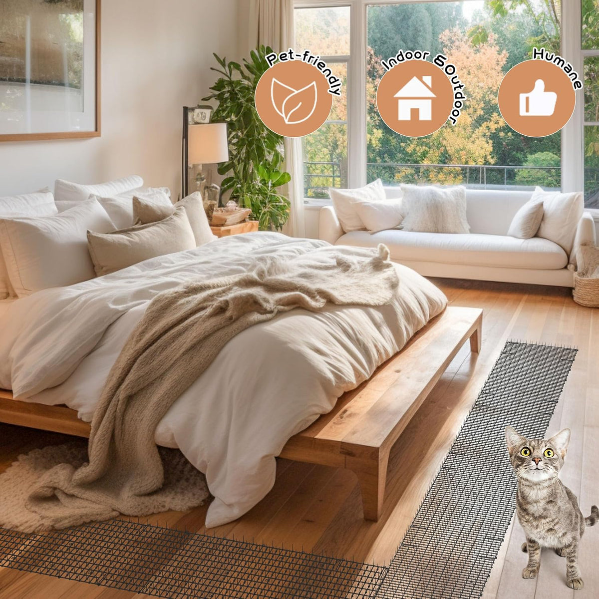 Interlocked Hmyomina cat mats for wider surface area