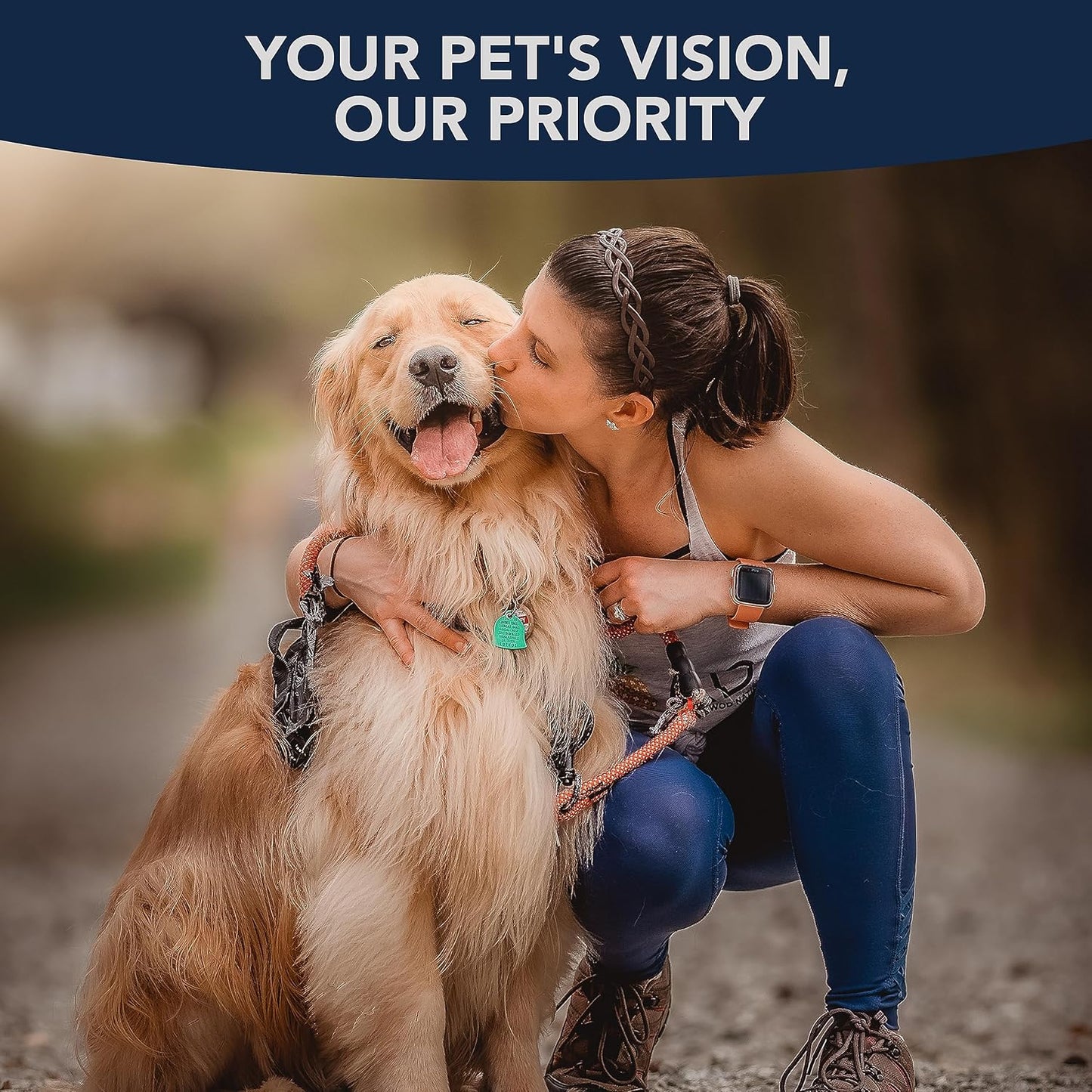 NOVEHA pet gel eye drops twin pack display demonstrating long lasting hydration benefits.