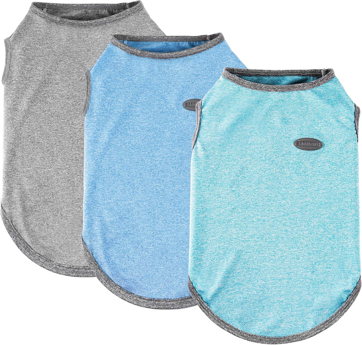 3 Pack Lightweight Sun Protection Dog Shirt Breathable Sleeveless Dog T Shirts Extra Soft Top Tank Dog Clothes for Outdoor Activities (Navy Blue + Light Blue + Sky Blue, Medium) - Image 11
