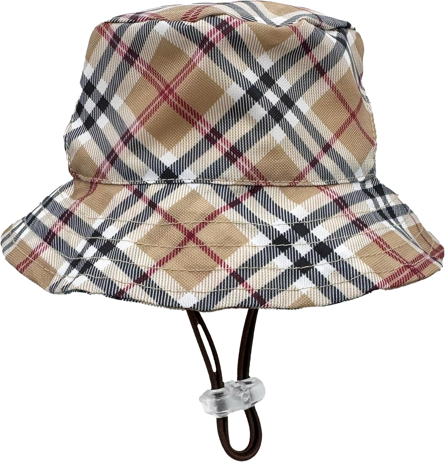 Huxley and Kent pet bucket hat front view in high street plaid