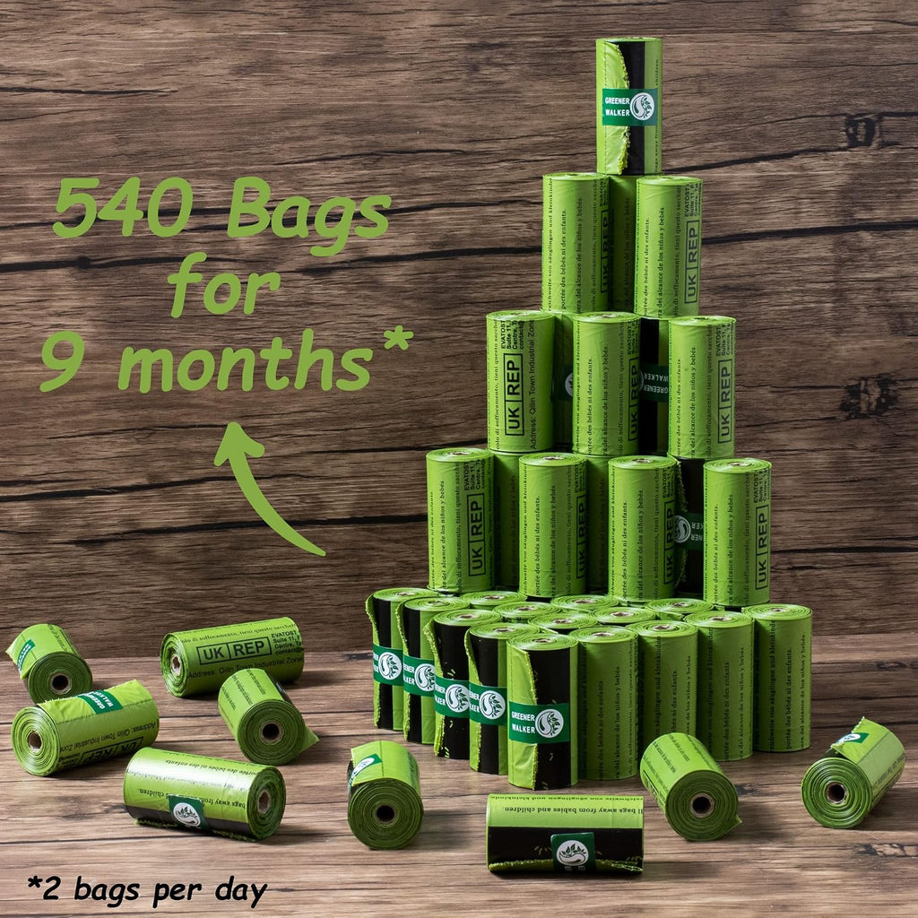 Greener Walker heavy duty pet waste bags thirteen by nine inches dimension