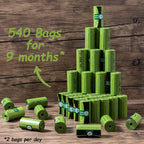 Greener Walker heavy duty pet waste bags thirteen by nine inches dimension