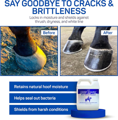 Aramid fiber reinforced horse hoof sealant bottle back label with application instructions