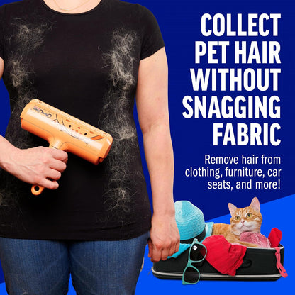 Built in dust compartment of the pet hair roller open view