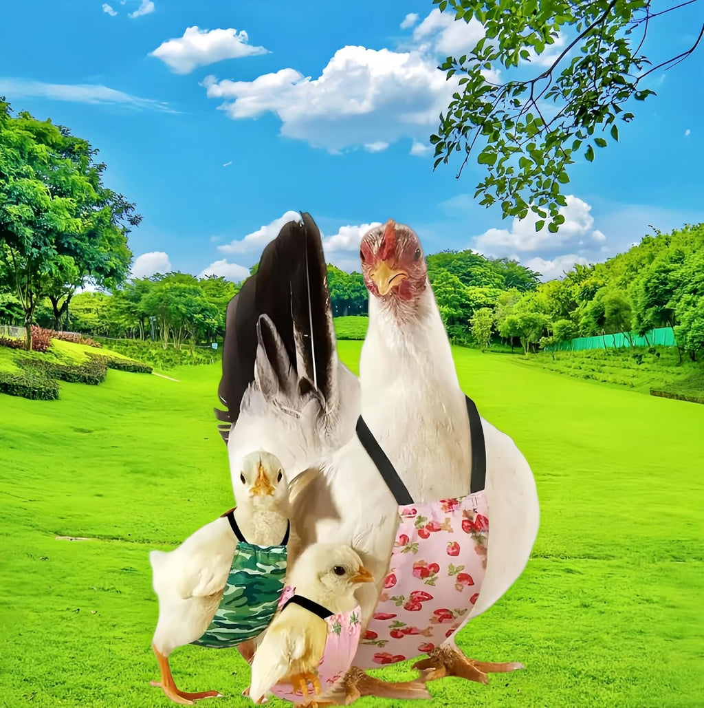 Magnoloran washable chicken clothes displaying decorative bow tie