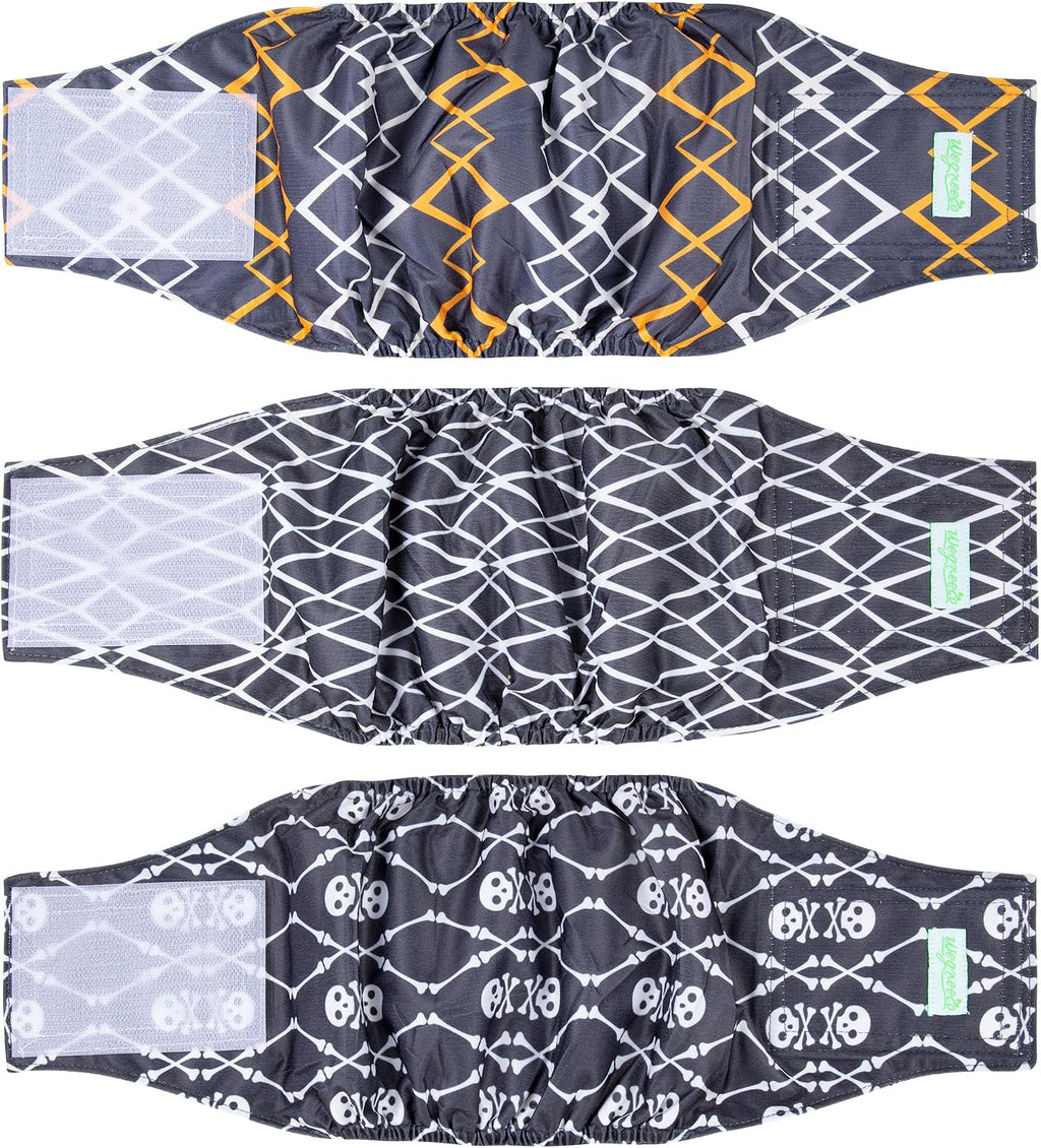 Wegreeco Washable Male Dog Belly Band - Pack of 3 - Washable Male Dog Belly Wrap, Small Doggie Dog Diapers Male for Doggy Puppy (Black, Charcoal, Navy, Small) - Image 12