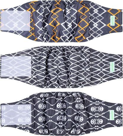 Wegreeco Washable Male Dog Belly Band - Pack of 3 - Washable Male Dog Belly Wrap, Small Doggie Dog Diapers Male for Doggy Puppy (Black, Charcoal, Navy, Small) - Image 12