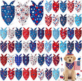 Abbylike 50 Pieces Patriotic Dog Bandanas set front view