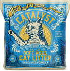 Catalyst lightweight low dust wood cat litter package back details