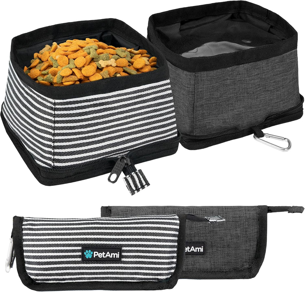PetAmi Collapsible Dog Bowls 2 Pack, Food and Water Bowls Travel Set, Portable Pet Dish No Spill, Foldable Lightweight BPA Free Leakproof Bowls, Camping Hiking Walking Outdoor Gear Accessories, Blue - Image 10