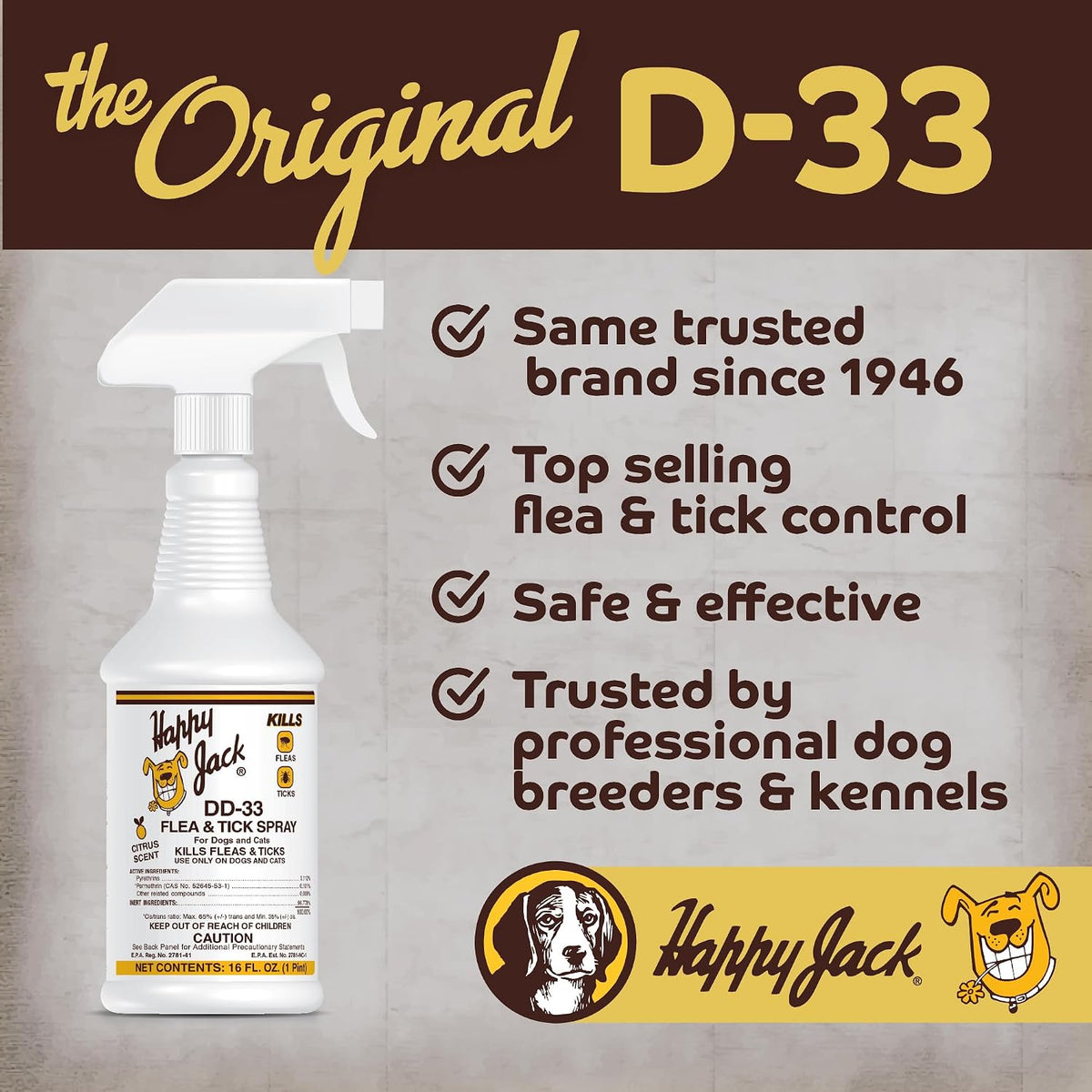 USA imported Happy Jack DD-33 flea treatment for pets